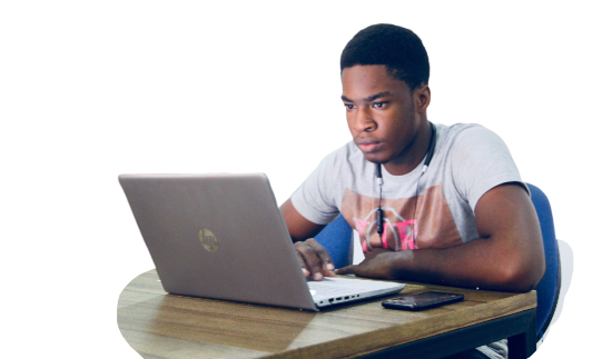 Young man on laptop