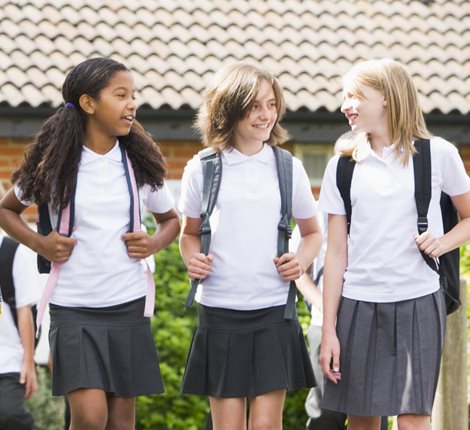Children walking to school