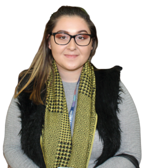 Young woman working at the council