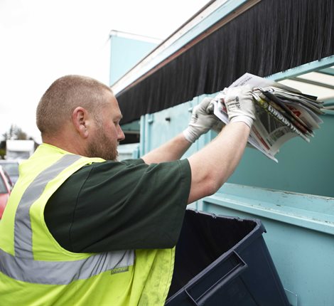 Man collecting waste