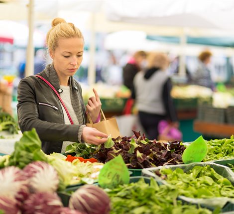 Woman at a market