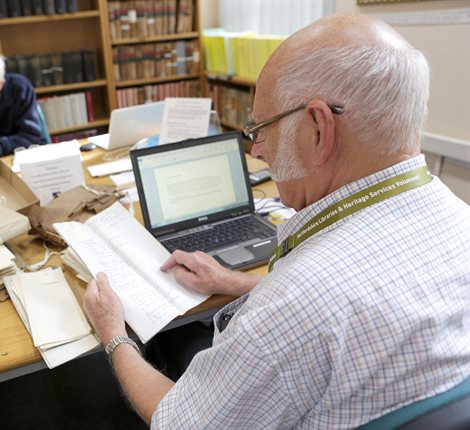 Man working in the archives